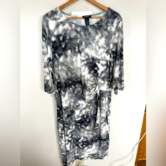 Olsen Black & White Midi Dress - Picture 1 of 7